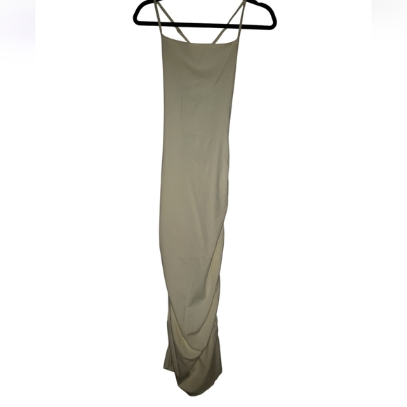 NWT WeWoreWhat Ruched High Neck Midi Dress L - Picture 3 of 4